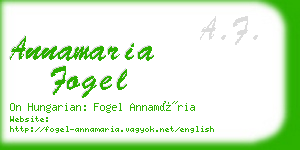 annamaria fogel business card